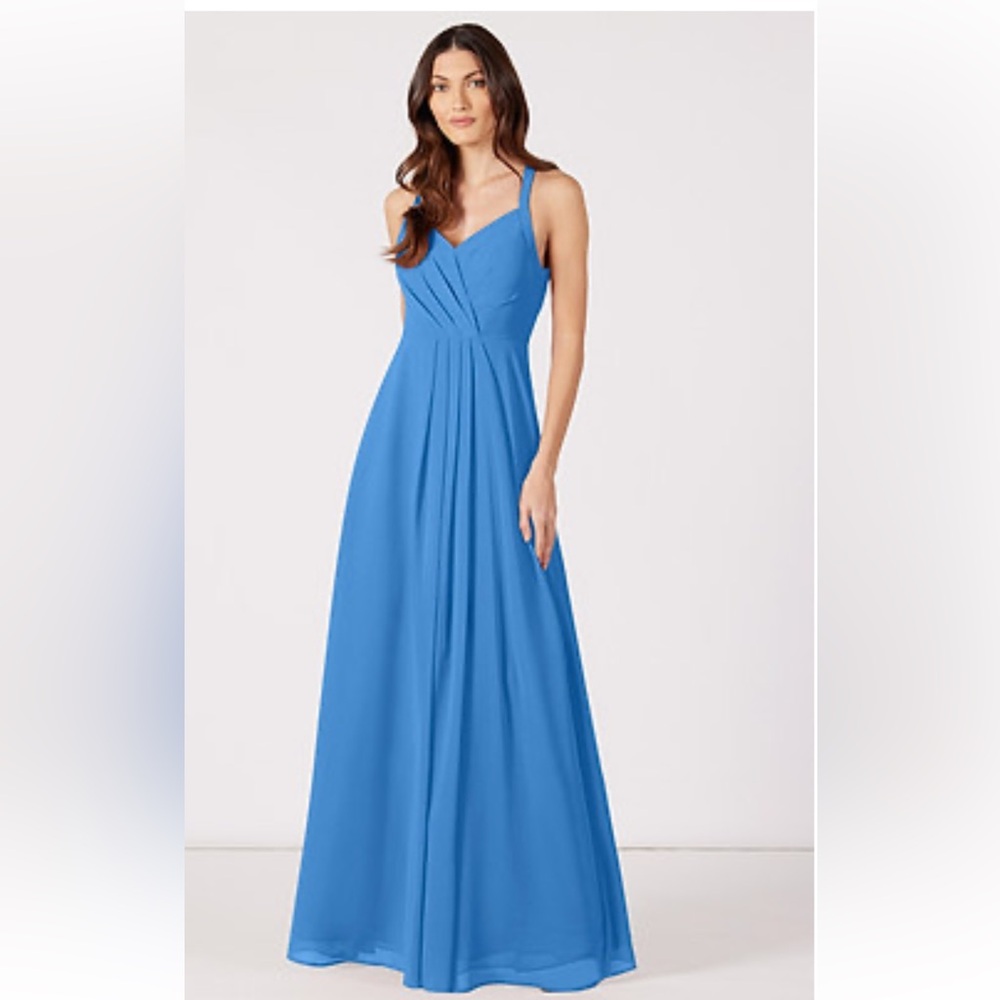Azazie dress in Bluejay